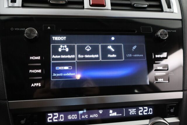 Subaru Outback 2015 2,5i Ridge CVT / Adapt.Vakkari / Suomiauto / Kaistavahti / Lohko+Sp / P.Kamera