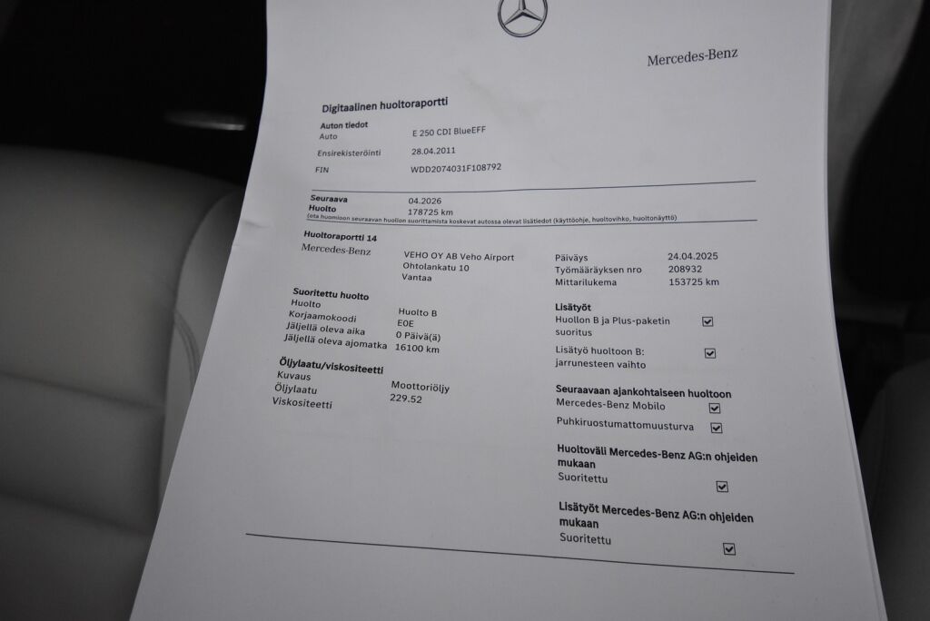 Mercedes-Benz E 2011 250 CDI BE Cabriolet A / Yksiomisteinen suomiauto / Navi / Nahat /  Vakkari /