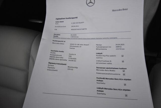 Mercedes-Benz E 2011 250 CDI BE Cabriolet A / Yksiomisteinen suomiauto / Navi / Nahat /  Vakkari /