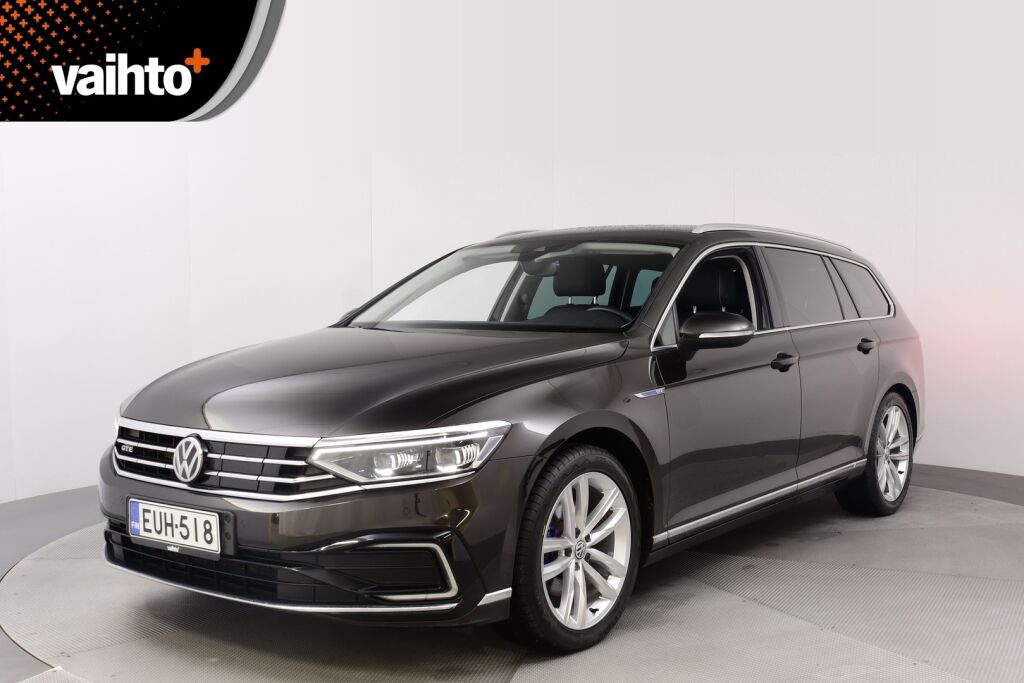 Volkswagen Passat 2020 Variant GTE Plug-In Hybrid 160 kW DSG-automaatti / Adaptiivinen vakionopeussäädin/ Tehdaskoukku/ Webasto/ Nahkat/ Akku 13 kwh