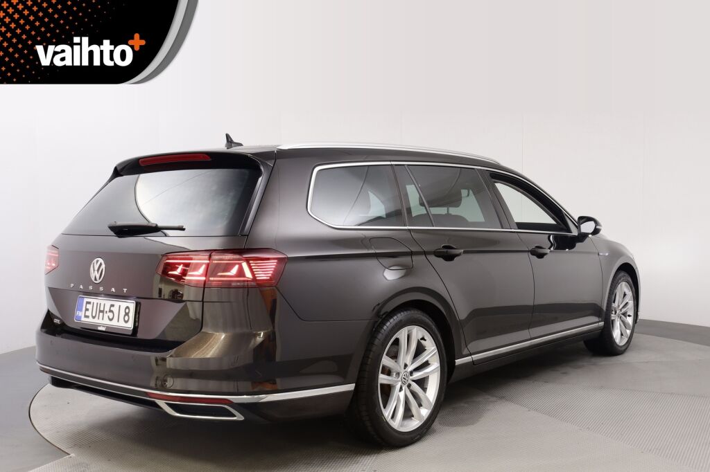 Volkswagen Passat 2020 Variant GTE Plug-In Hybrid 160 kW DSG-automaatti / Adaptiivinen vakionopeussäädin/ Tehdaskoukku/ Webasto/ Nahkat/ Akku 13 kwh