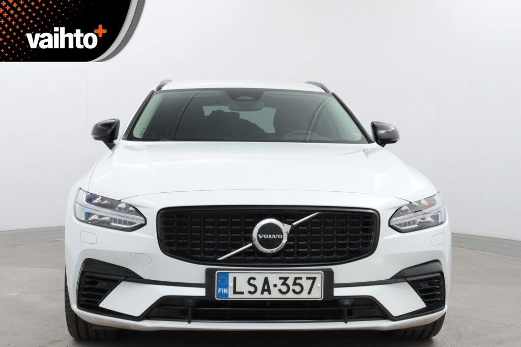 Volvo V90 2023 T6 AWD Long Range Plus Dark / 1-Om. Suomiauto / Merkkihuollettu / Pilot Assist / Harman Kardon / Muistipenkit / Nahkaverhoilu / Sähk. Koukku