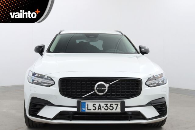 Volvo V90 2023 T6 AWD Long Range Plus Dark / 1-Om. Suomiauto / Merkkihuollettu / Pilot Assist / Harman Kardon / Muistipenkit / Nahkaverhoilu / Sähk. Koukku