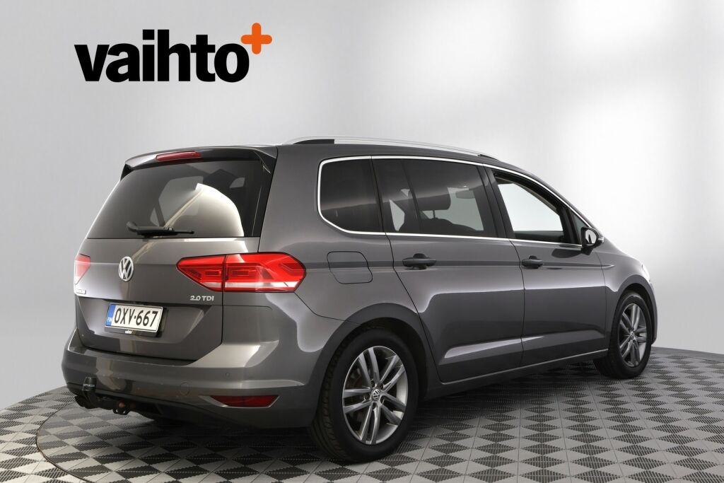 Volkswagen Touran 2016 Highline 2,0 TDI 110 kW (150 hv) DSG-automaatti / 7-Paikkainen/ Panoraama/ Adaptiivinen vakionopeussäädin/ Kamera