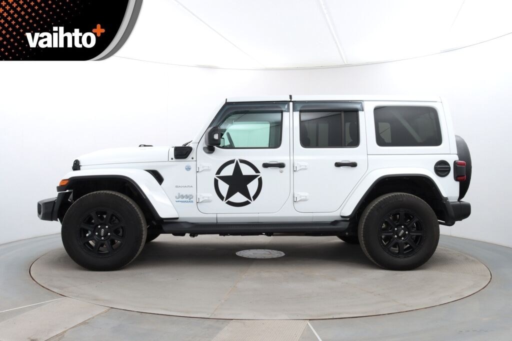 Jeep Wrangler 2021 Sahara 2.0 PHEV AT8 4x4 / Huippuhieno! / Avattava katto / Adap.vakkari / Nahat / BLIS / Etu ja taka kamera / Keyless / - RAHOITUS TÄHÄN AUTOON VAIN 3.99% - 