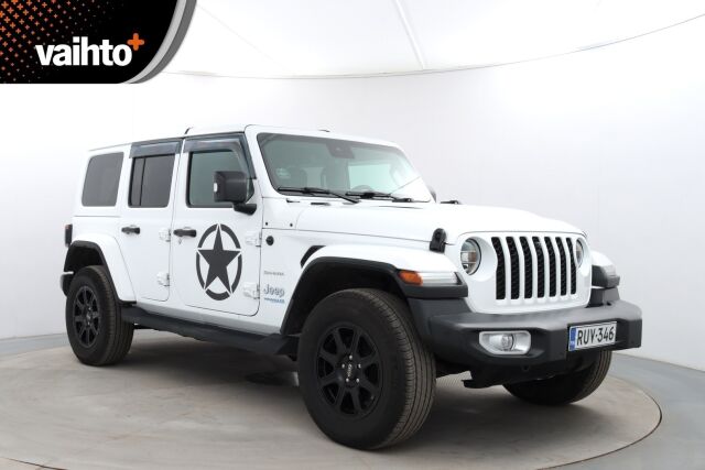 Jeep Wrangler 2021 Sahara 2.0 PHEV AT8 4x4 / Huippuhieno! / Avattava katto / Adap.vakkari / Nahat / BLIS / Etu ja taka kamera / Keyless / - RAHOITUS TÄHÄN AUTOON VAIN 3.99% - 