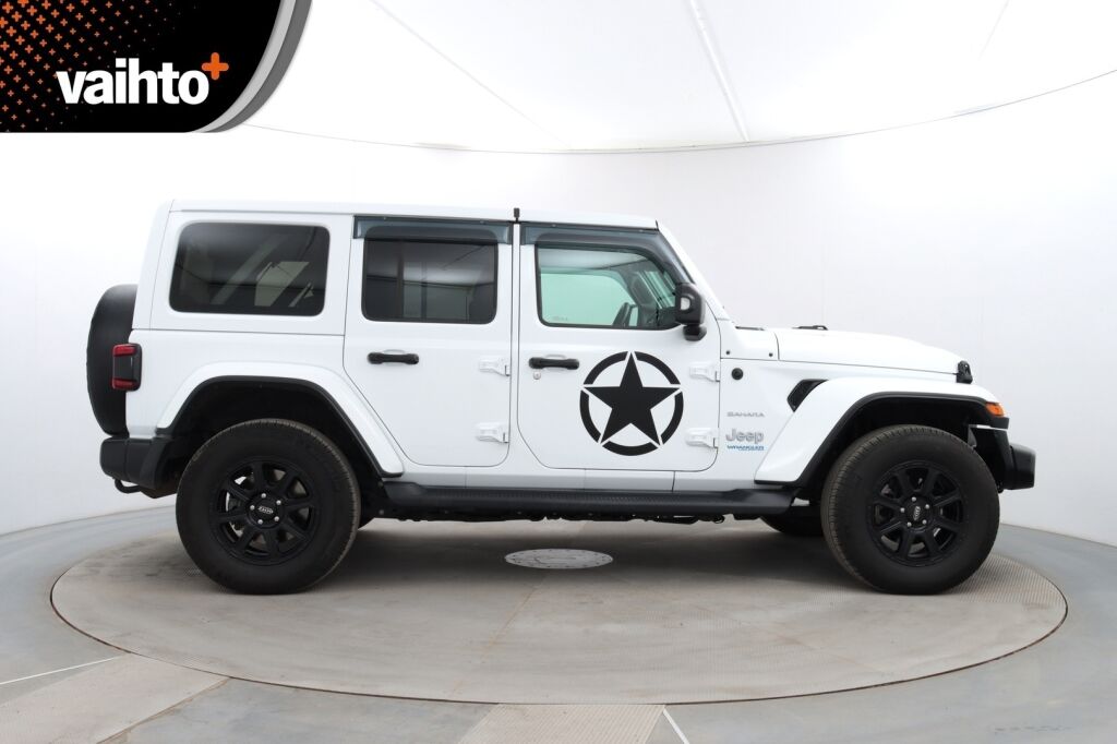 Jeep Wrangler 2021 Sahara 2.0 PHEV AT8 4x4 / Huippuhieno! / Avattava katto / Adap.vakkari / Nahat / BLIS / Etu ja taka kamera / Keyless / - RAHOITUS TÄHÄN AUTOON VAIN 3.99% - 