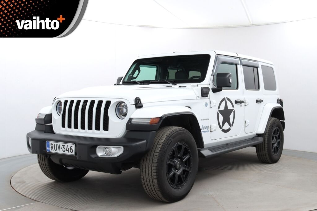 Jeep Wrangler 2021 Sahara 2.0 PHEV AT8 4x4 / Huippuhieno! / Avattava katto / Adap.vakkari / Nahat / BLIS / Etu ja taka kamera / Keyless / - RAHOITUS TÄHÄN AUTOON VAIN 3.99% - 