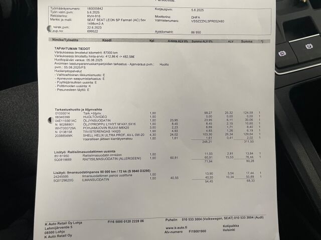 Seat Leon 2023 1,5 TGI 130 Style DSG / ACC / Kamera / KeylessGo / LED / Merkkihuollettu 6/25 viimeisin / Suomiauto