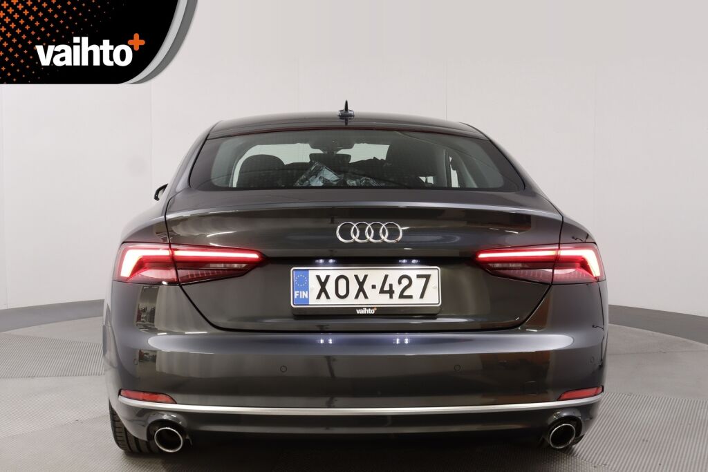 Audi A5 2018 Sportback Business Sport Comfort Edition 2,0 TFSI 140 kW S tronic MHEV / Webasto / Merkkihuoltohistoria / Koukku / Led valot /