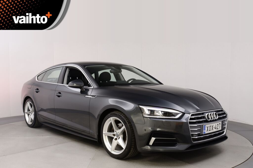 Audi A5 2018 Sportback Business Sport Comfort Edition 2,0 TFSI 140 kW S tronic MHEV / Webasto / Merkkihuoltohistoria / Koukku / Led valot /
