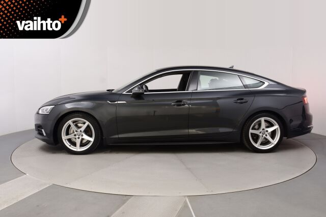 Audi A5 2018 Sportback Business Sport Comfort Edition 2,0 TFSI 140 kW S tronic MHEV / Webasto / Merkkihuoltohistoria / Koukku / Led valot /