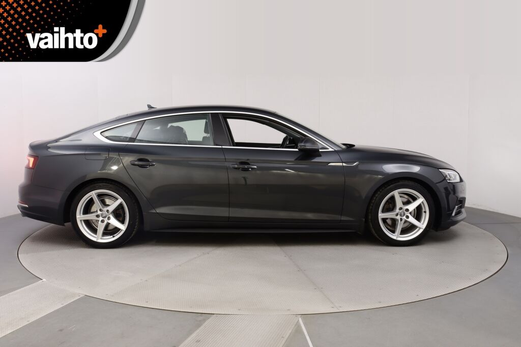 Audi A5 2018 Sportback Business Sport Comfort Edition 2,0 TFSI 140 kW S tronic MHEV / Webasto / Merkkihuoltohistoria / Koukku / Led valot /