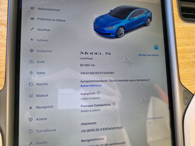 Tesla Model S 2020 Long Range AWD Raven / Suomi auto / 2x renkaat / Ilma-alusta / Panoraama / Autopilot 3 / Intel Atom / Premium audio
